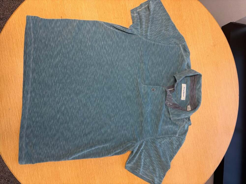 Tommy Bahama Mens Short Sleeve Space Dye Polo Shirt Green Size M